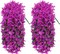 Fake Bougainvillea Flowers Artificial Flowers Plants for Outdoor 2PCS (Purple) 12.3"D x 4"W x 3.3"H